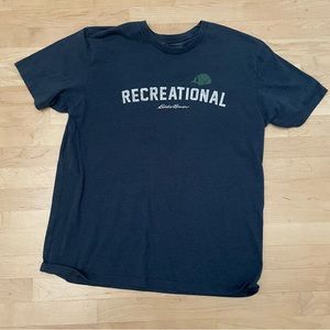 Eddie Bauer Recreational T-Shirt Navy Blue Large
